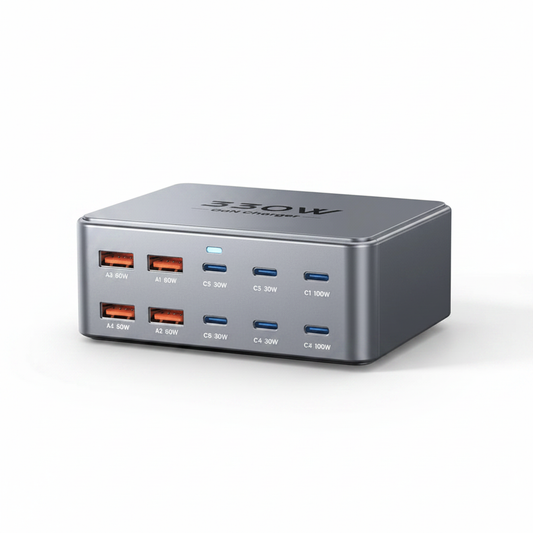330W GaN Charging Station on white background