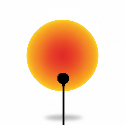 Sunset Lamp on White Background