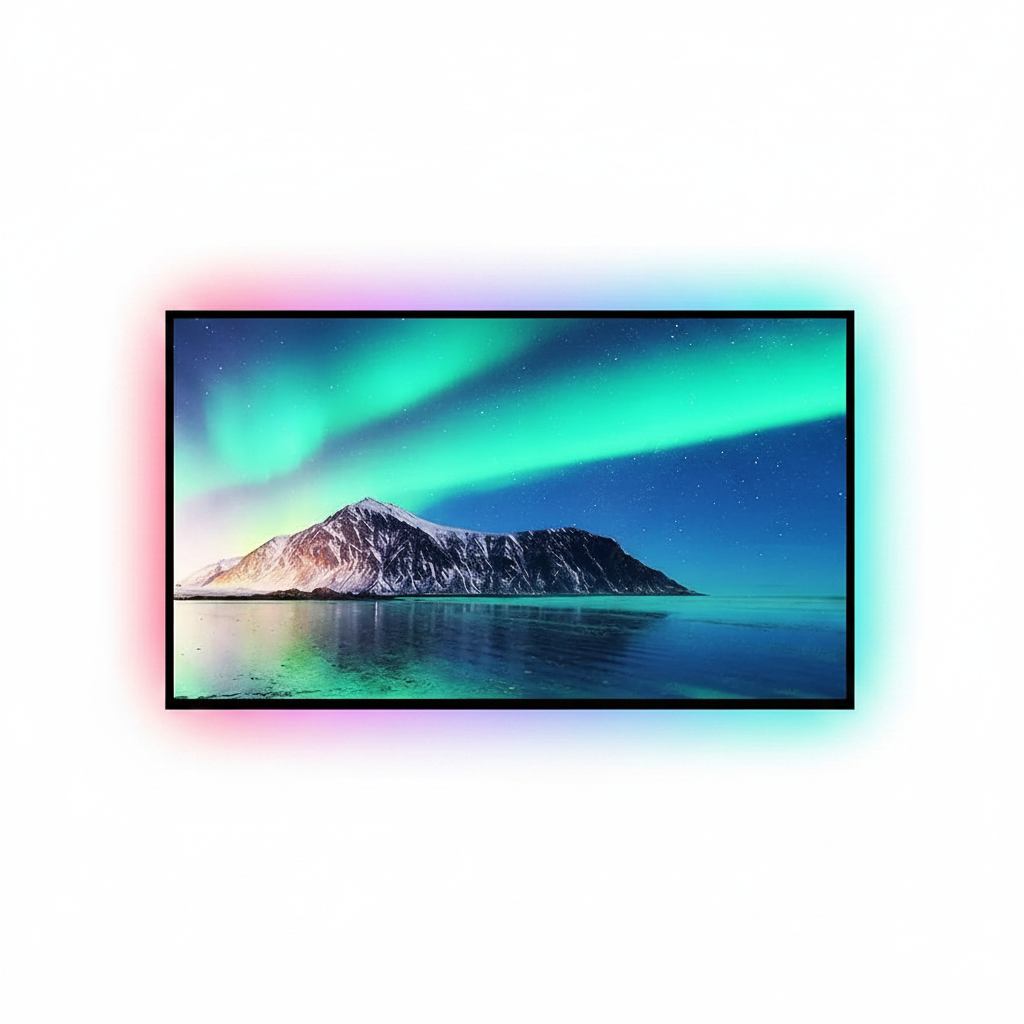 TV on White Background